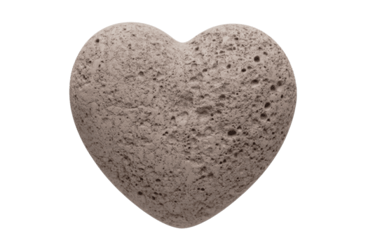 en forma de corazon Roca con un áspero textura mostrando un natural terroso apariencia y único patrones png