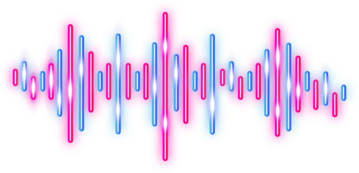 brillante neón audio forma de onda visualizador rosado y azul ilustración elemento, adecuado para utilizar en música producción, audio ingeniería, podcasting y multimedia proyectos png