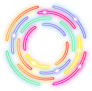 Glowing Gradient Swirl Ring Shape Abstract Illustration Design Element, Design element can be used for various creative projects, adding a touch of modernity and dynamism. png