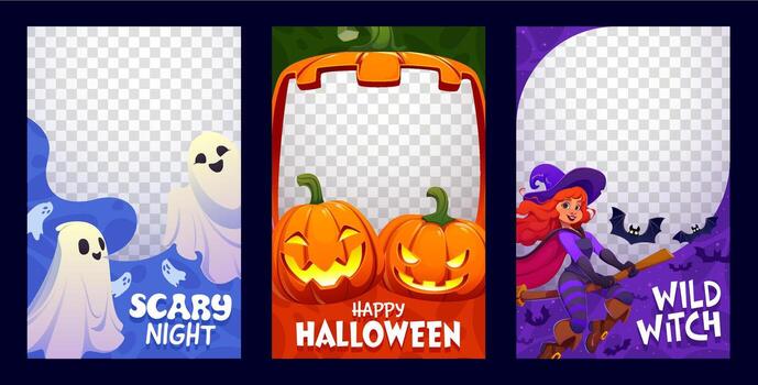 Halloween themed graphic design templates vector