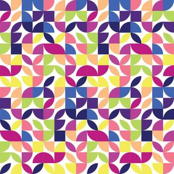 Abstract Colorful Geometric Mosaic Seamless Pattern Background vector