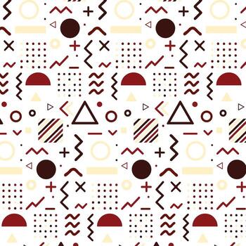 Trendy Memphis Abstract Background Set vector