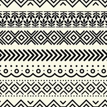 Hand-Drawn Ethnic Frame Patterns and Decorative Dividers vector