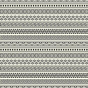 Seamless Bohemian and Decorative Frame Patterns vector
