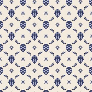 azul pino cono invierno modelo vector