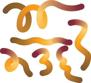 Abstract swirling brush strokes with warm gradient colors on a white background vector