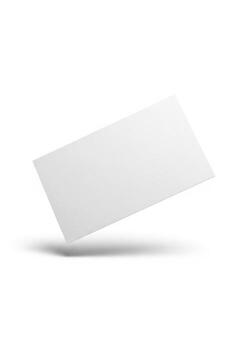 Minimalist blank white rectangular paper with a soft shadow for corporate branding mockup isolated on a clean background photo