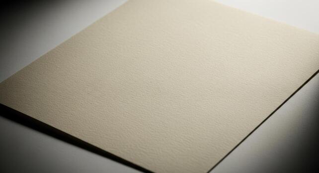 Close up of Elegant Textured Cream Paper with a Subtle Grain and Gradient Lighting Effect photo