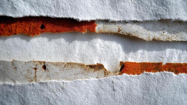 Layered Torn Paper Collage in Sienna Umber and Rust with Subtle Textures photo