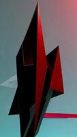 vermelho Preto abstrato escultura vermelho seta video