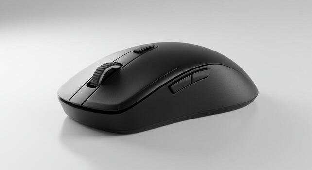 Wireless Computer Mouse on White Background for Gaming and Productivity photo