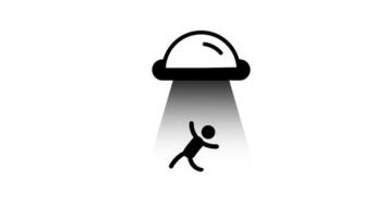 uma solitário figura é levantado para dentro a céu de uma misterioso OVNI, marcação a começar do a inesperado interestelar encontro preenchidas com medo e temor video