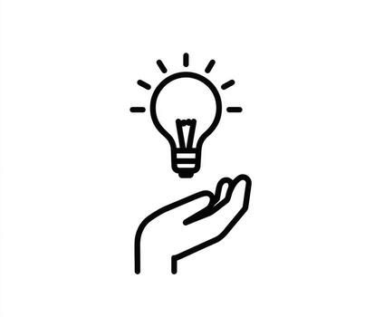 A hand holding a lightbulb, symbolizing an idea photo