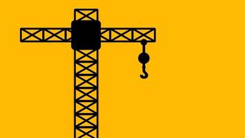 un' alto Torre gru nel operazione simboleggiante maggiore costruzione opera e sviluppo progetti nel progresso video