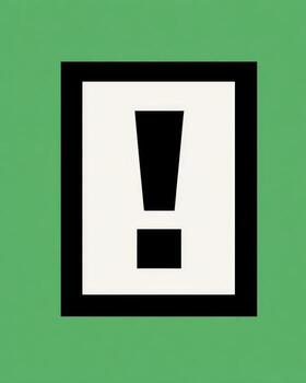 Alert sign, exclamation mark in frame photo