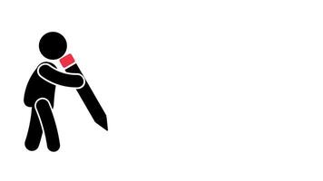 A person writes on a surface, symbolizing creativity, communication, and the importance of recording thoughts, knowledge, and meaningful expression video