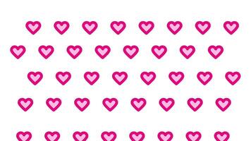 A repeating pattern of pink hearts fills the space, symbolizing endless affection, beauty, and the consistent presence of love in daily life video