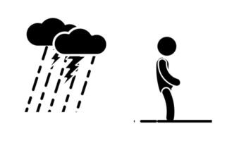 A man runs through heavy rain, showing determination and persistence to move forward despite the challenges and harsh weather conditions video