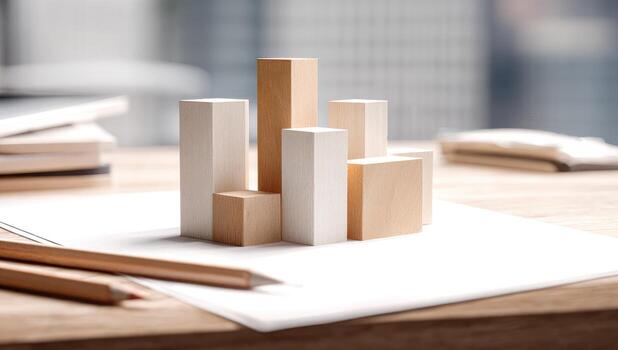 de madera bar grafico en un documento foto