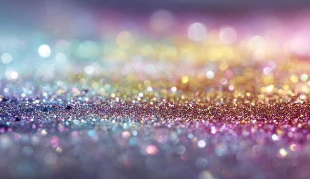 Colorful glitter sparkle background with bokeh effect photo