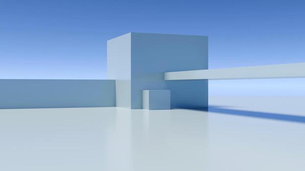 resumen antecedentes de arquitectura Roca textura antecedentes. geométrico modelo. 3d hacer de resumen futurista arquitectura con vacío piso. mínimo exterior, producto antecedentes. geométrico formas foto