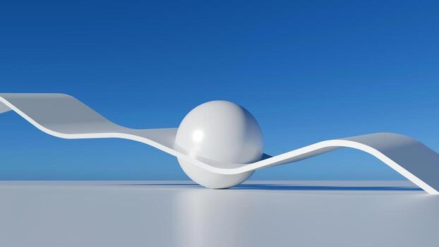 White abstract architecture background, 3d rendering. minimalist, futuristic architectural design with an empty space. Blue Sky, Abstract Geometric Shapes, Bright Light photo