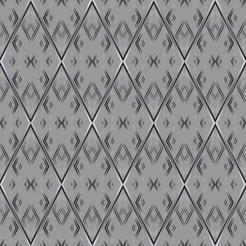 monocromo negro gris sin costura geométrico modelo. derritiendo modelo de agudo formas en gris antecedentes. fantasía estilizado étnico ornamento vector