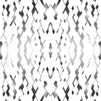 metálico brillar textura con espejo reflexión efecto. degradado gris resumen geométrico sin costura modelo. aleatorio roto formas en blanco antecedentes vector