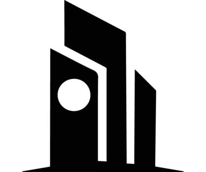 Abstract Skyscraper with Jagged Edge Design building vector