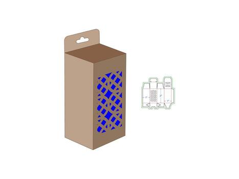 Snap lock mobile charger box with seamless pattern Lasercut vector