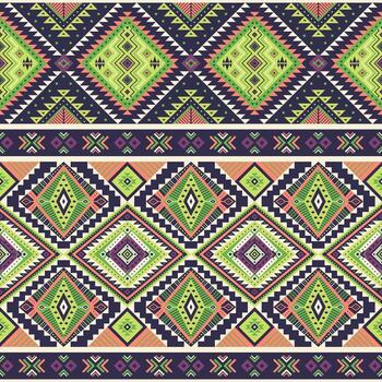Tribal Aztec striped seamless pattern, geometric background. Can be used in textile design, web design for making of clothes, accessories, decorative paper, wrapping, envelope, backpacks, etc. vector