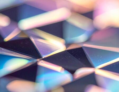 Abstract Prism Geometric Light Play with Iridescent Colors and Reflections. photo