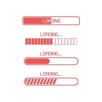 loading icon set suitable for technology themed designs vector