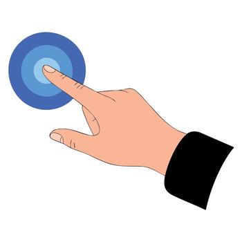 Finger touching something icon illustration design isolated hand gesture symbol simple flat graphic element interaction symbol vector