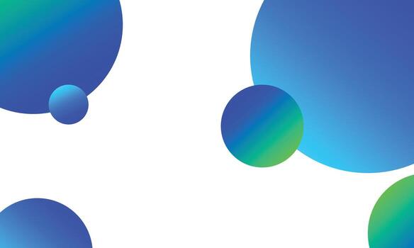 Abstract blue and green gradient circle shape modern background vector