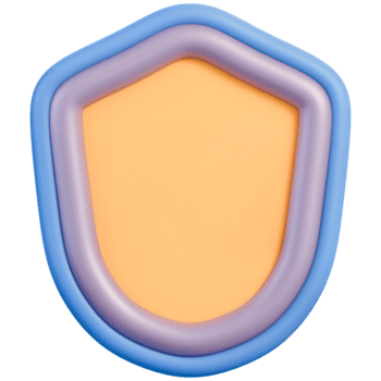 segurança escudo crachá ícone para proteção, privacidade e cíber segurança com criptografia, firewall, autenticação, conformidade, rede para aplicativo ui ux, 3d ilustração, transparente fundo png