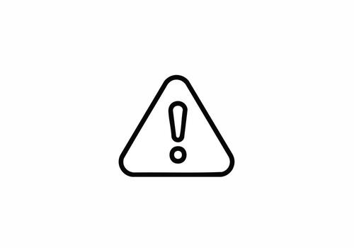 alerta sencillo atención agarrando triángulo advertencia icono para diseños, sitios web y crucial la seguridad mensajes asegurando claridad y inmediato usuario conciencia vector