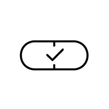 Elegant checkmark icon for website design and user interface elements, a symbol of success, approval, and completion for modern digital platforms vector