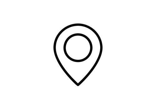 Find your destination with a modern and clean map marker icon, perfect for travel apps and location-based services offering seamless navigation vector