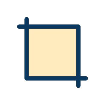 minimalista cuadrado recortando icono con esquina manejas para digital foto guarnición y edición diseño vector