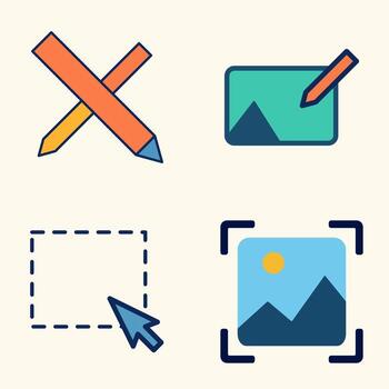 Modern Image Editor Icon vector