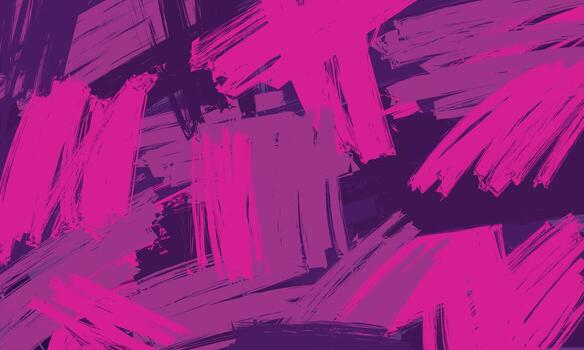 Abstract brush stroke background in purple and pink tones creating expressive artistic texture design that conveys creativity, energy, and modern visual style for graphic decoration. vector