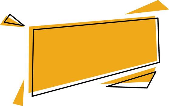 Geometric orange frame with dynamic triangle accent and clean minimal line style featuring wide empty space for motivational quotes or inspiring text, suitable for modern poster, social media banner vector