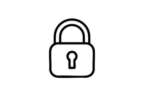 Secure your digital world with this modern lock icon, a symbol of protection and privacy for website design and cybersecurity concepts vector