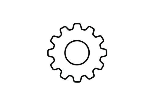 pulcro engranaje icono Perfecto para tu siguiente tecnología proyecto, diseño proyecto, o sitio web, ofrecimiento un moderno y limpiar estético para ninguna creativo esfuerzo vector