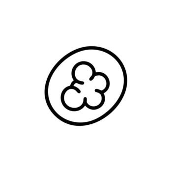 Abstract blossom outline in circle offers minimalist appeal for logo design, branding, and modern graphic elements with a simple, elegant touch vector
