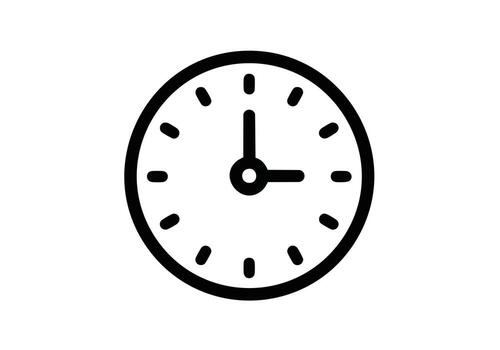 Unlock productivity with a minimalist clock face displaying quarter past time, perfect for time management and deadline reminders in business settings vector