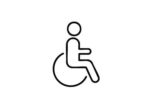 Modern accessibility icon showing a person comfortably seated in a wheelchair representing inclusion and support for mobility challenges vector