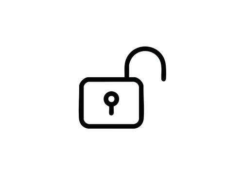Unlock the possibilities with this sleek open padlock icon, perfect for security, access, or freedom concepts in your next project vector