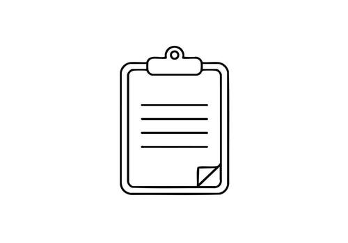 Simplify your workflow with this minimalist clipboard icon, great for presentations, websites, and mobile apps to represent tasks and organization vector